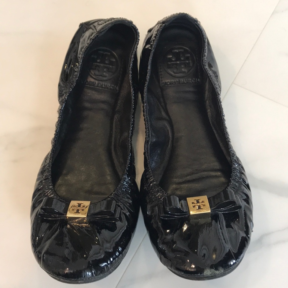 Tory Burch Black Patent leather flats